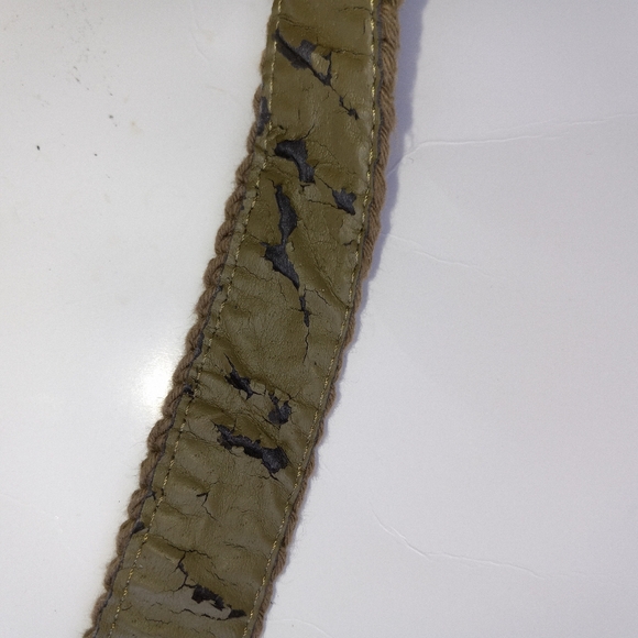 Bucco women's 5 in high wedgies olive green ankle wrap braided fabric. - Picture 4 of 8